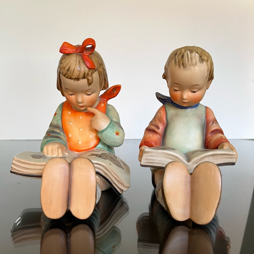 Hummel “Bookworm” Boy and Girl Bookends